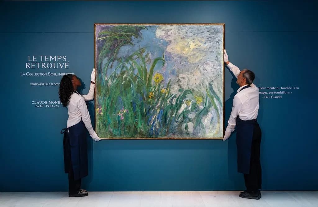 Récord de subasta en Francia: Iris de Claude Monet se vende por 56,2 millones de dólares